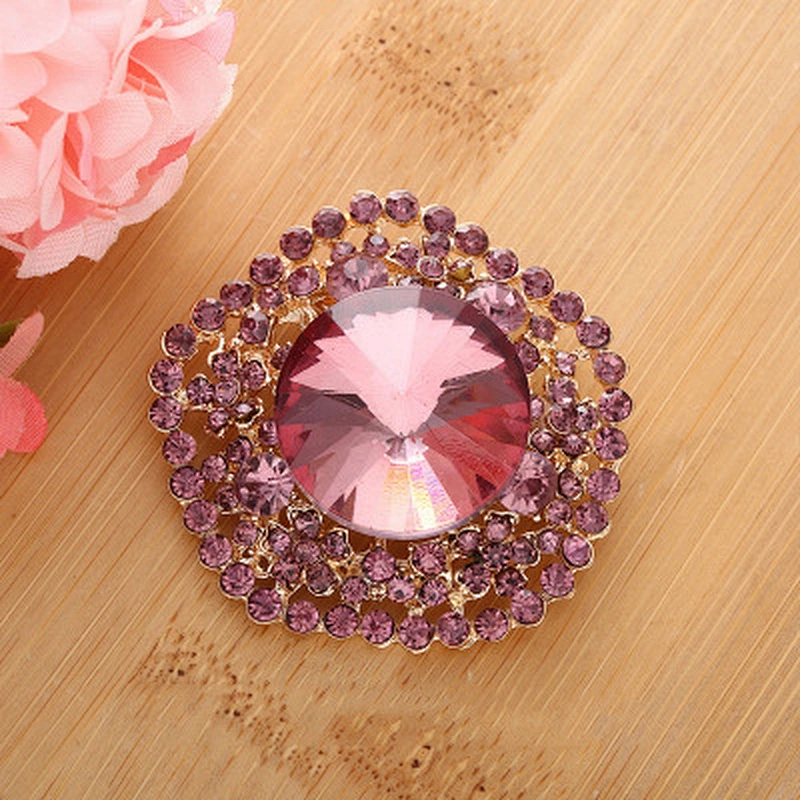 47mm wedding celebration invitation decoration crystal rhinestone brooch jewelry