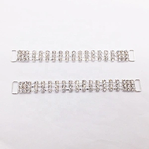 No Densely Rhinestone 3 Rows Bikini Connector Chain Embellishment Swimwear Connector