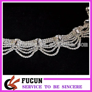 Sparkle Clear Crystal Costume Applique Sewing Trim Rhinestone Trim