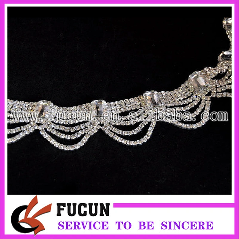 Sparkle Clear Crystal Costume Applique Sewing Trim Rhinestone Trim