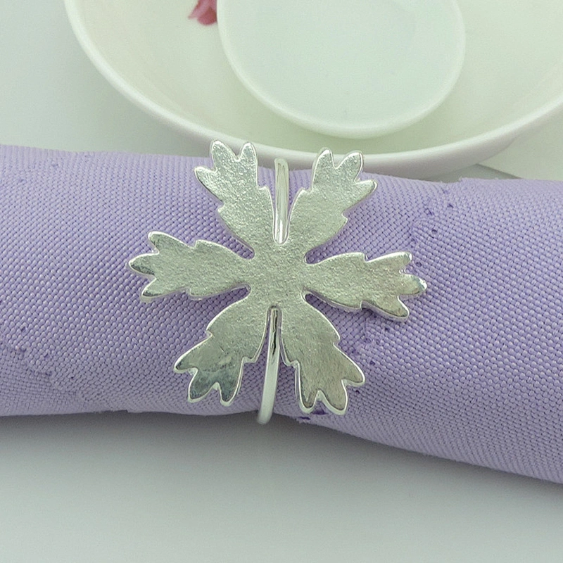 Gold/Silver Snowflake Metal Napkin Rings
