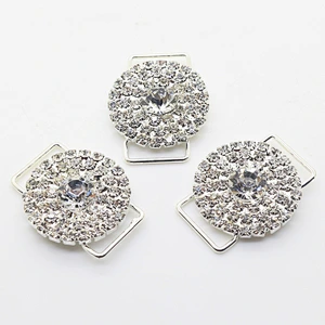 2019 popular new style small rhinestone glass buckle for bikini