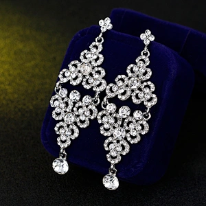 2019 fashion rhinestone jewellery crystal rhinestone ladies earrings