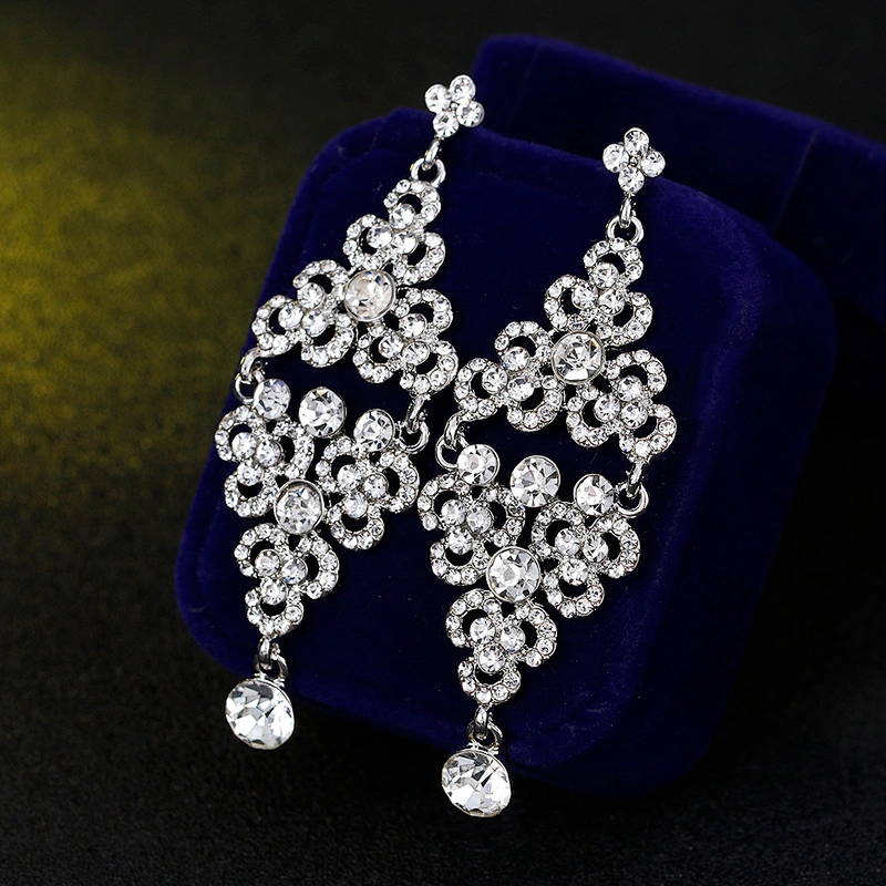 2019 fashion rhinestone jewellery crystal rhinestone ladies earrings