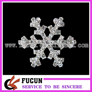 Customized rhinestone snowflake buckles embellishment for wedding invitations