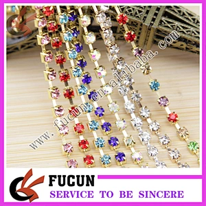 sparse rhinestone cup chain for dress for garment for saddle for shoes decoration