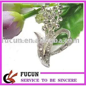 wholesale crystal rhinestone brooch for mermaid wedding dress