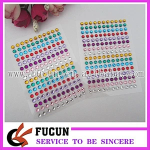 NEW design rhinestone diamond sticker colourful acrylic gem sticker