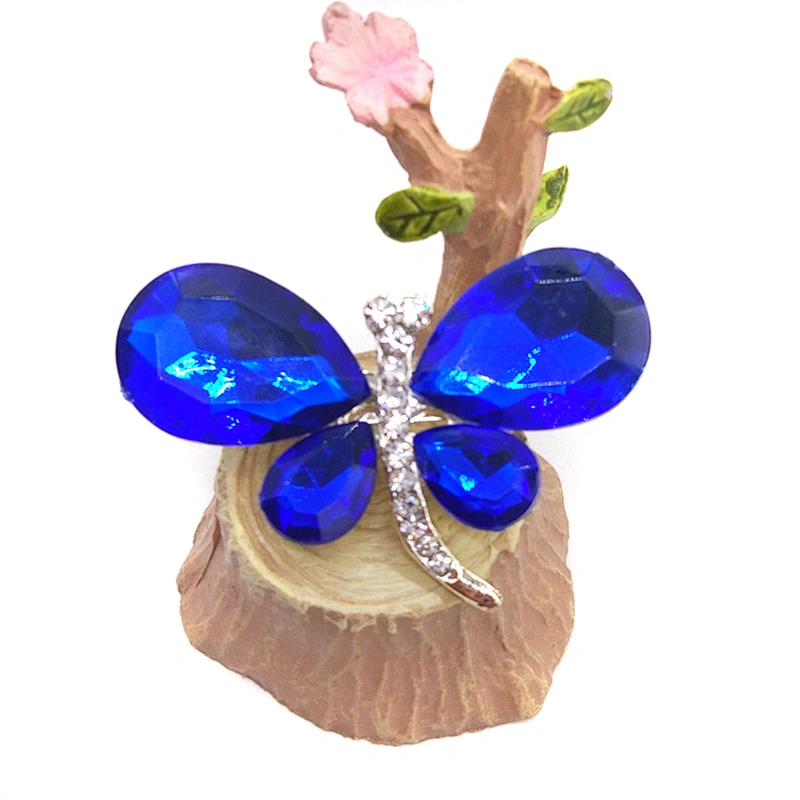 35*50mm acrylic rhinestone butterfly brooch