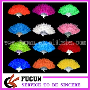 Soft Fluffy Lady Burlesque Wedding Hand Fancy Dress Costume Dance Feather Fan