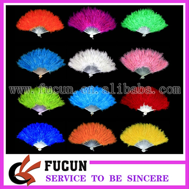 Soft Fluffy Lady Burlesque Wedding Hand Fancy Dress Costume Dance Feather Fan