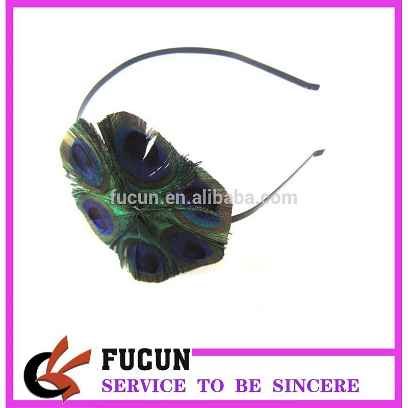 Fashion band/natural peacock feather headband