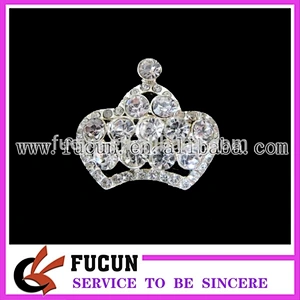 wholesale wedding small rhinestone crown brooch pins for wedding invitation
