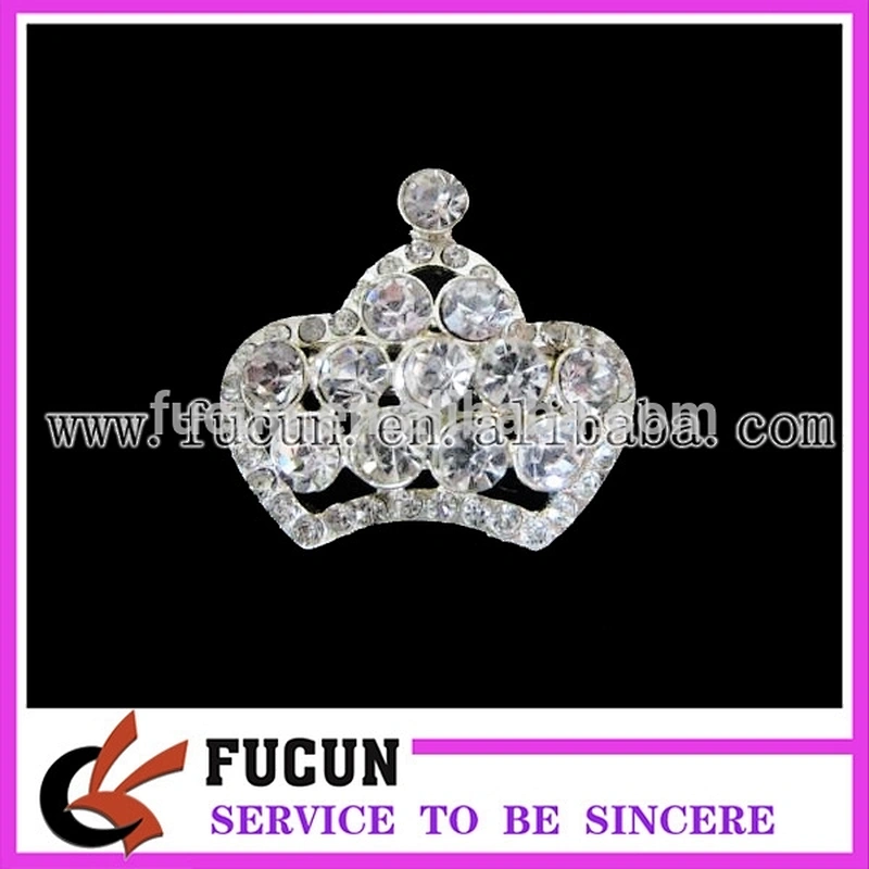 wholesale wedding small rhinestone crown brooch pins for wedding invitation