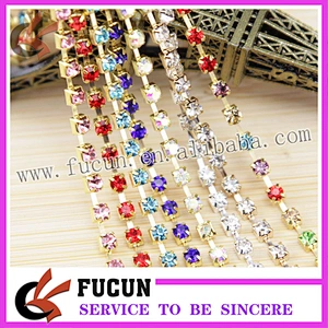 sparse rhinestone cup chain for dress for garment for saddle for shoes decoration