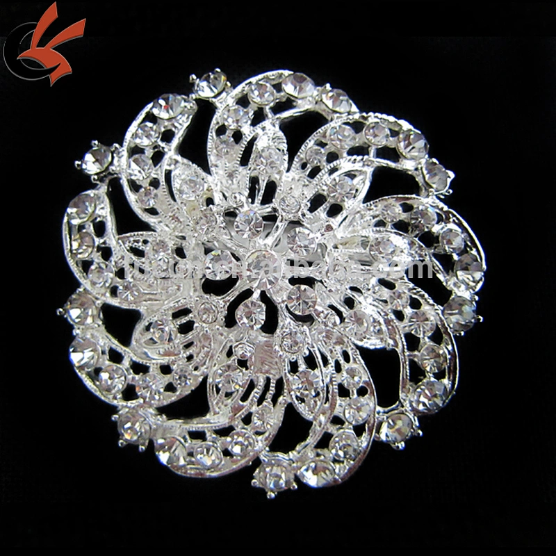 bling rhinestone flower brooch for wedding garment decoration