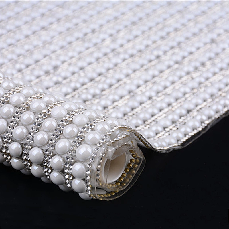 New Arrival Fashion Hot fix diamante shining rhinestone mesh sheet 24cmx40cm