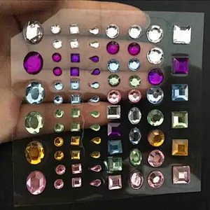 self adhesive Holiday Decoration Use acrylic rhinestone sticker sheet for Wall mirror decoration