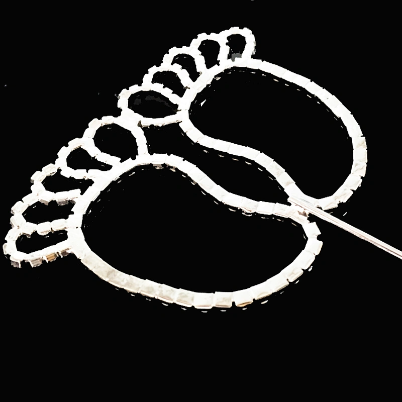 wholesale lovely diamante cake topper baby born baby coming footprint cake topper