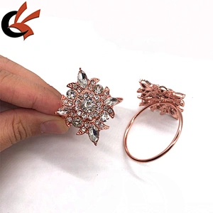 hiqh quality fashion wedding table decor bling supplies rose gold napkin ring