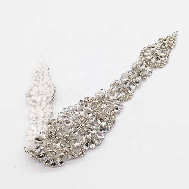 Good Quality Iron On Rhinestone Backing Patch Crystal Embellished Belt Rhinestone Applique Piece