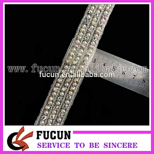 Beaded Lace Applique Bridal Wedding Dress Embroidery Trim