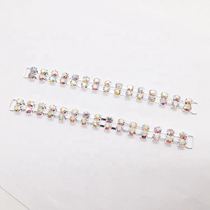 High Quality Korean Rhinestone ss28 Crystal AB Stone Bikini Connector for Swimsuit