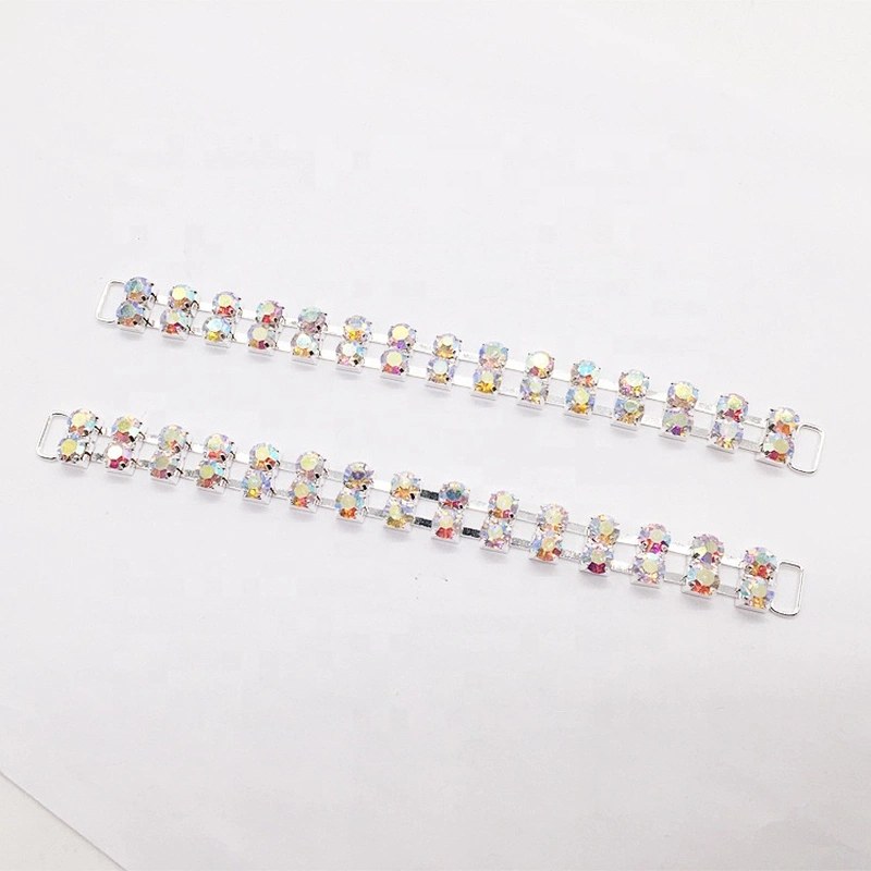 High Quality Korean Rhinestone ss28 Crystal AB Stone Bikini Connector for Swimsuit