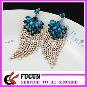 Fashion Wholesale Art Deco Dangle Rhinestone Earrings