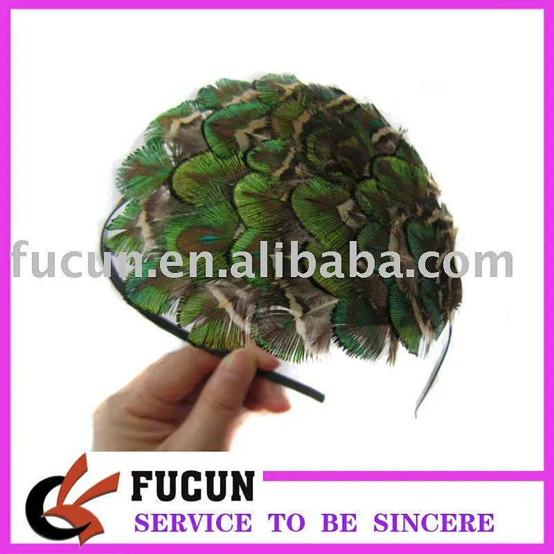 Fashion band/natural peacock feather headband