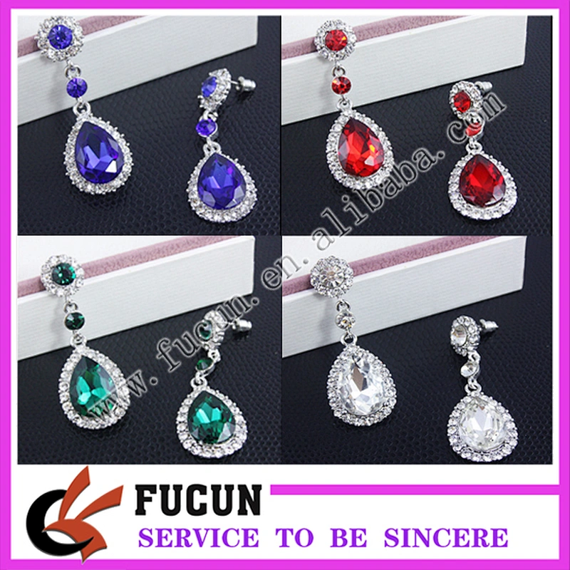 2017 fashion jewellery crystal zircon ladies earrings