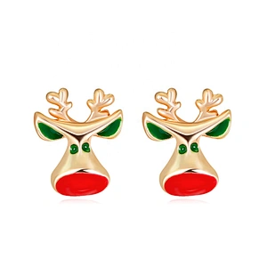 2018 Christmas Festival Jewelry Cute Reindeer  Stud Earrings