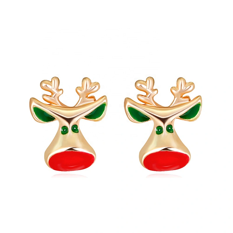 2018 Christmas Festival Jewelry Cute Reindeer  Stud Earrings