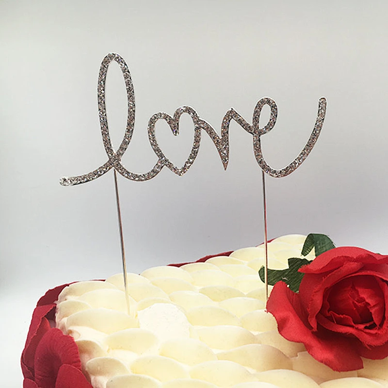 Cake Accessory   Diamante Crystal Rhinestone love Item Cake Topper