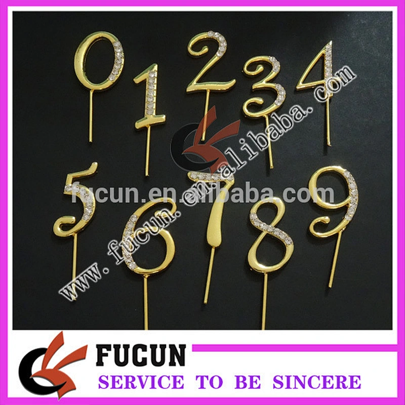 Elegant number cake toppper 