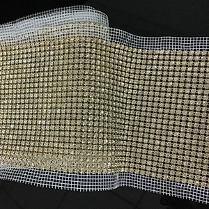 Indian jewelry rhinestone mesh roll 24 rows diamond crystal rhinestone net mesh