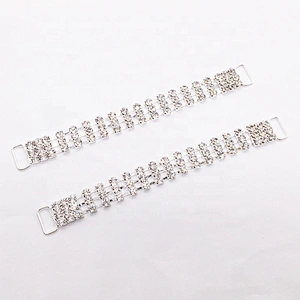 No Densely Rhinestone 3 Rows Bikini Connector Chain Embellishment Swimwear Connector