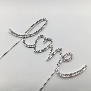 Cake Accessory   Diamante Crystal Rhinestone love Item Cake Topper