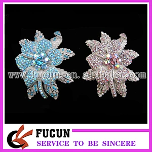 fashion alloy 60mm bride rhinestone brooch evening dress brooch