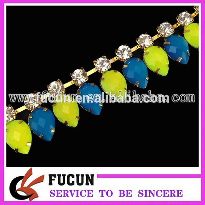 GLASS CRYSTAL RHINESTONE SEWING EMBELLISHMENTS APPLIQUE TRIM