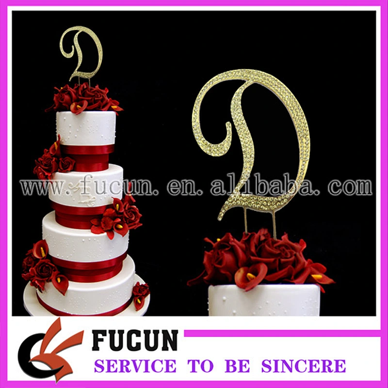 GOLD Plated Rhinestone Monogram Letter 