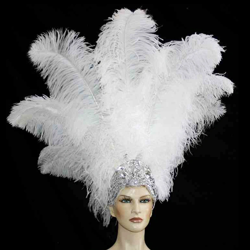Factory direct sell ostrich feathers size 50-55cm fluffy plume white ostrich feather