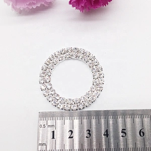 custom round rhinestone silver metal buckle side release swimwear connector for bikini