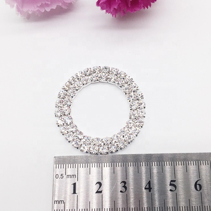 custom round rhinestone silver metal buckle side release swimwear connector for bikini