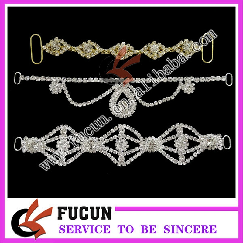 various kinds of swimwear metal accessories rhinestone connector for bikini
