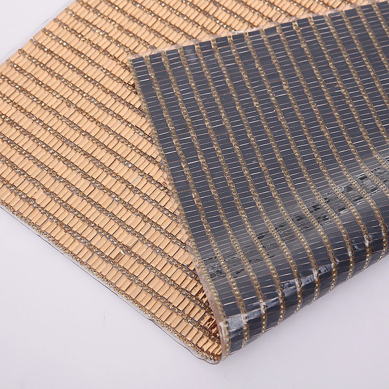 Custom 24*40cm hot fix rhinestone mesh 3*7mm rectangle flat back hotfix glass stone sheet