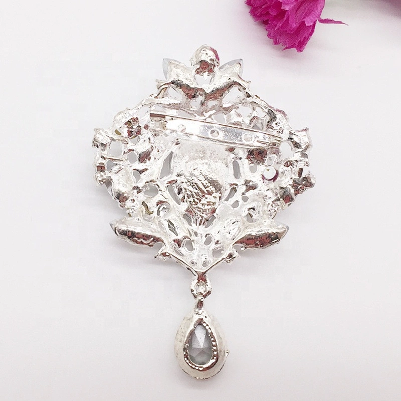 Crystal Rhinestone Pamelas Wedding Headdresses Brooch for Wedding Invitation