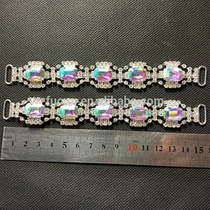STUNNING ON STAGE BIKINI RED GLASS CRYSTAL RHINESTONE CONNECTOR