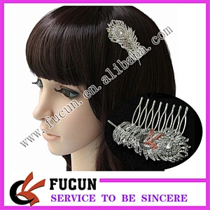 Crystal Rhinestone Flower Wedding Party Bridal Hair Comb Hairpin Clip