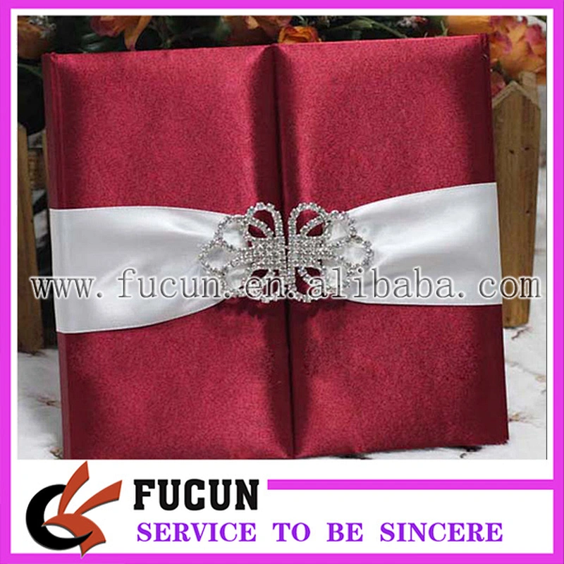 rhinestone pair buckles for wedding invitation silk box